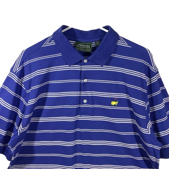 Masters Collection 60’s 2-Ply Mercerized Cotton Polo Shirt Stripes Golf - Picture 2 of 11